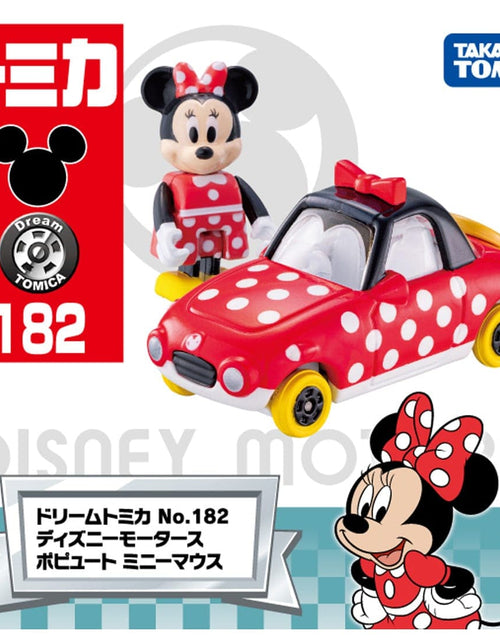 Load image into Gallery viewer, Takara Tomy Dream Tomica Diecast #182 1/48 Disney Motors Popute Minnie Mouse
