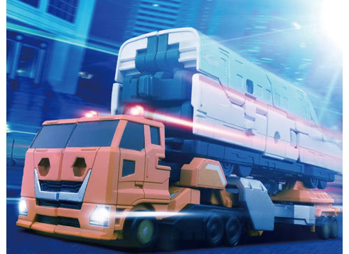 Load image into Gallery viewer, Takara Tomy Plarail Deformation Robot SHINKALION CW E5 Hayabusa Trailer Form
