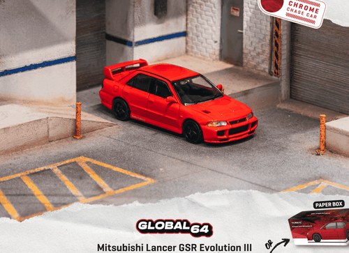 Load image into Gallery viewer, (Pre-order) Tarmac Works 1/64 Mitsubishi Lancer GSR Evolution III Red
