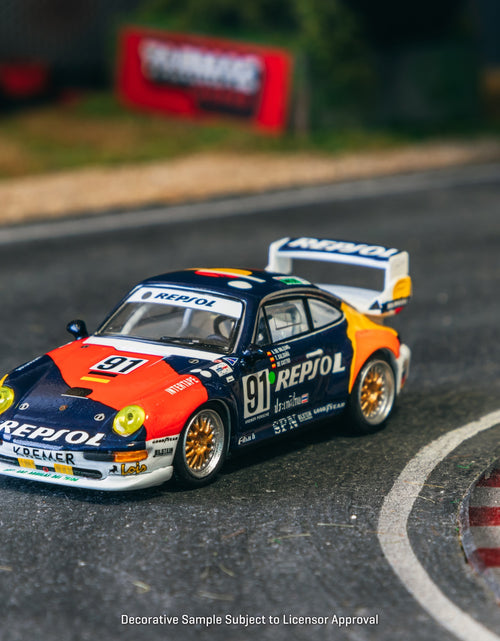 Load image into Gallery viewer, Tarmac Works 1/64 Porsche 911 GT2 24h LE MANS 1995 #91 Model Car
