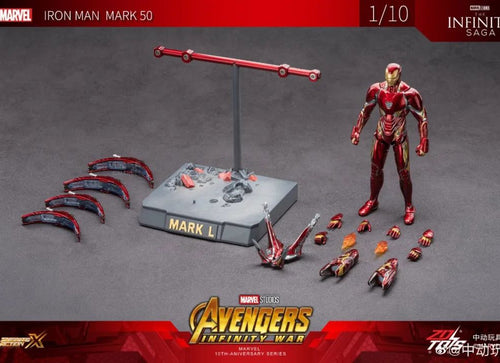 Load image into Gallery viewer, ZD Toys Marvel Avengers 1/10 Iron Man MK50 Action Figure Infinity War Scene
