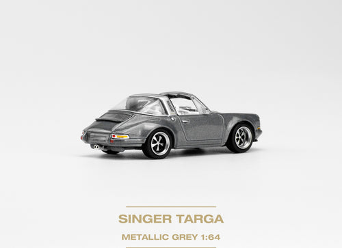 Load image into Gallery viewer, POPRACE 1/64 SINGER TARGA METALLIC GREY Diecaset Model Car
