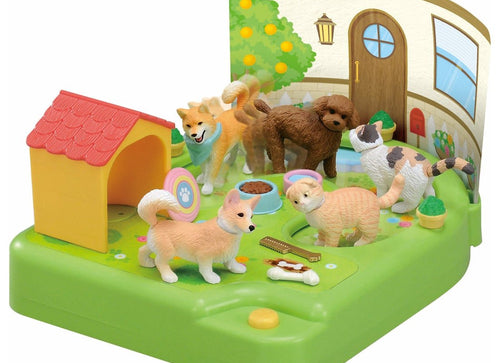 Load image into Gallery viewer, TAKARA TOMY Ania Friends Foot it Garden Poodle Dog House Animal Figure Play Set

