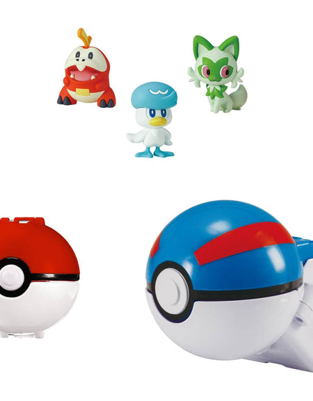 Takara Tomy Pokemon set - Moncolle Pokederuz & Poketoruz & 3 Figures SEt