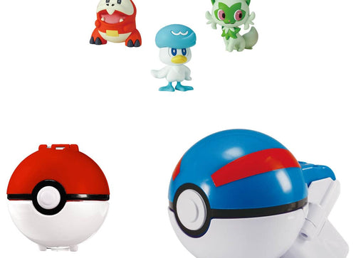 Load image into Gallery viewer, Takara Tomy Pokemon set - Moncolle Pokederuz &amp; Poketoruz &amp; 3 Figures SEt
