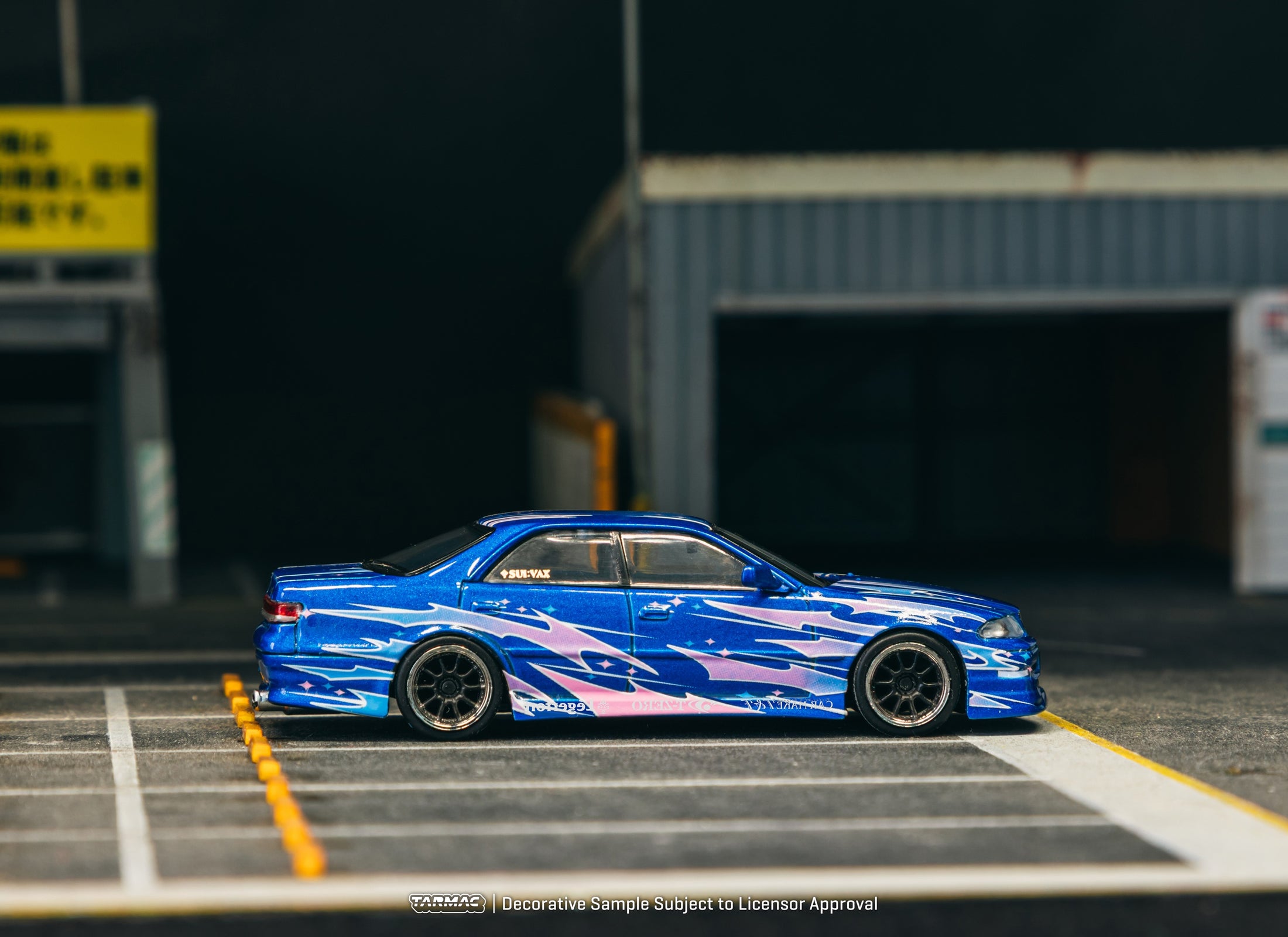 Tarmac Works 1/64 VERTEX Toyota Mark II JZX100 Blue Metallic Model
