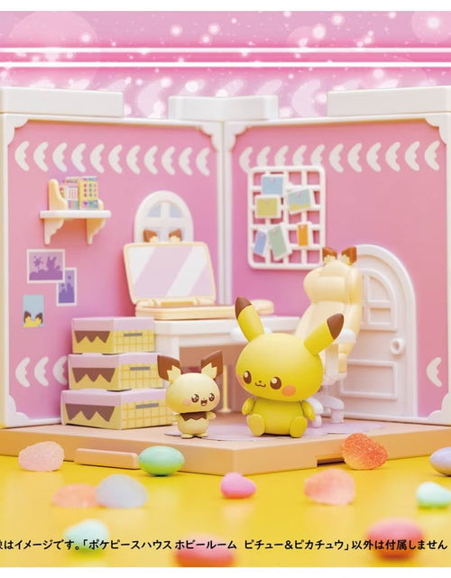 Load image into Gallery viewer, Takara Tomy Pokemon PokePiece House hobby Room Pichu &amp; Pikachu Set
