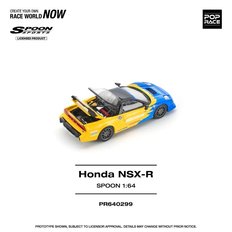 (Pre-order) POP RACE 1/64 HONDA NSX-R SPOON Diecast Model Car #PR640299