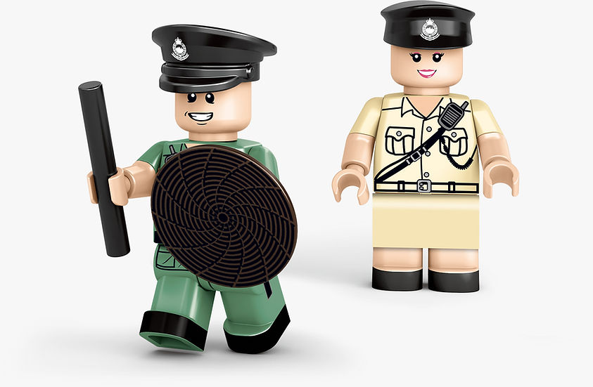 Royal Toys City Story RT81 80s–90s Hong Kong Police Motorcycle Mini Brick (240pcs)