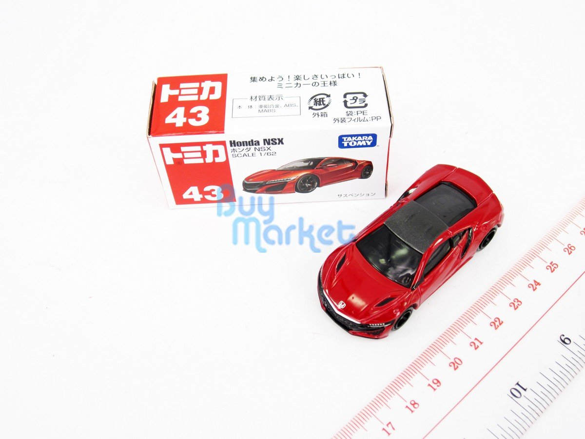 Takara Tomy Tomica #43 Honda NSX 1/62 7CM Red Diecast Toy Model Car Japan