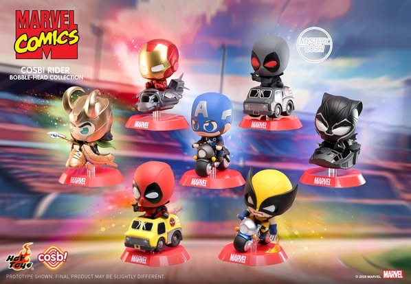 Hot Toys Marvel Comics - Marvel Cosbi Rider Bobble-Head Collection (Set of 6)