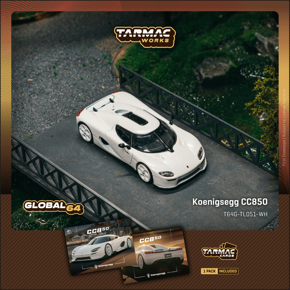 Tarmac Works 1:64 Koenigsegg CC850 White Die-cast Model Car