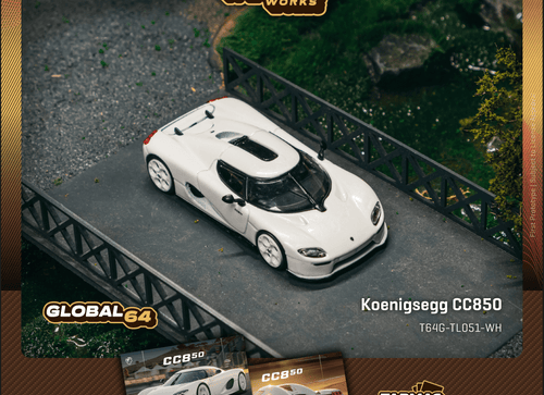 Load image into Gallery viewer, Tarmac Works 1:64 Koenigsegg CC850 White Die-cast Model Car
