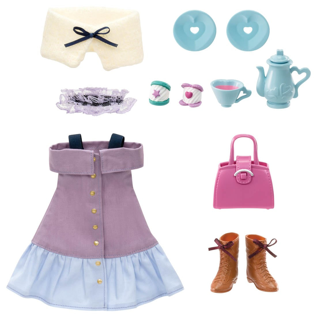 Takara Tomy Licca Chan Doll Dress -Chill Cafe Time Wear (NO DOLL)