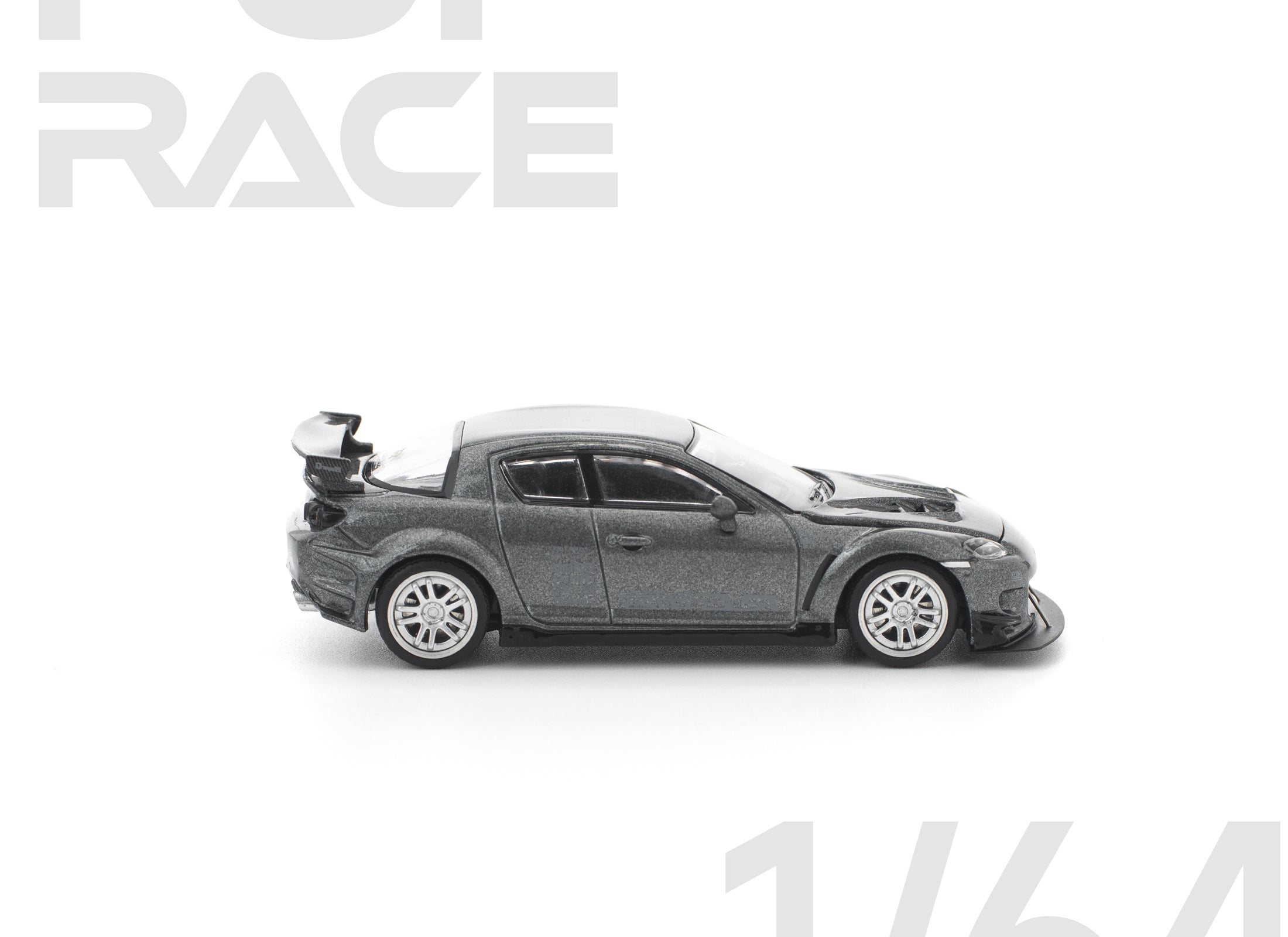 (Pre-order) POPRACE 1/64 MAZDA RX-8 RE-AMEMIYA GUN METAL Diecast Model Car
