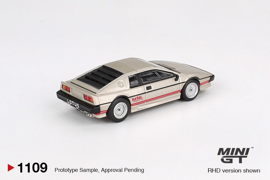 MINI GT #1109 Lotus Esprit Turbo Metallic Silver LHD Diecast Car