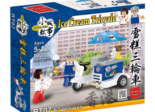 Load image into Gallery viewer, Royal Toys Building Blocks City Story Bricks RT07:Hong Kong Ice Cream Tricycler (62 Pcs)
