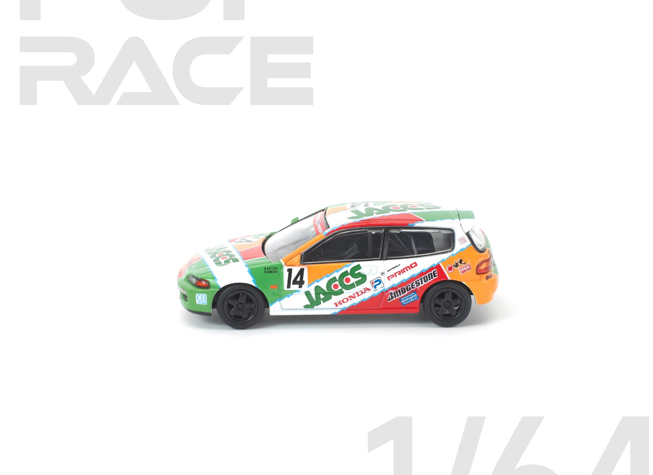 (Pre-order) POP RACE 1/64 HONDA CIVIC (EG6) JACCS Diecast Model Car #PR640465