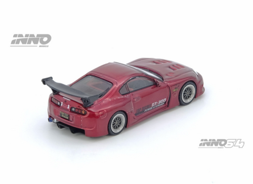 Load image into Gallery viewer, INNO64 TOYOTA SUPRA (A80) "TOP SECRET" Red Die-cast Model Car
