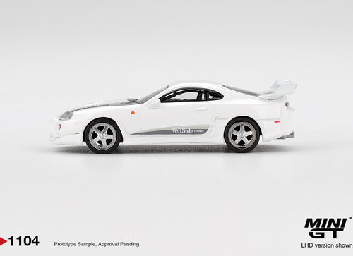 Load image into Gallery viewer, (Pre-order) MINI GT #1104 Toyota Supra VeilSide Combat V-I White RHD Model Car
