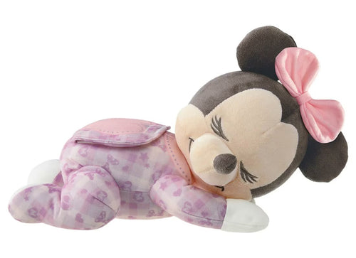 Load image into Gallery viewer, Takara Tomy Disney Baby Gussuri Sleeping w/ Melody Music Minnie Mouse Plush
