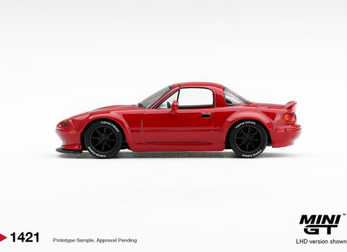 Load image into Gallery viewer, (Pre-order) Mini GT #1421 Mazda MX-5 (NA) Pandem Classic Red RHD Diecast Model
