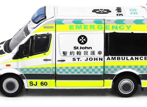 Load image into Gallery viewer, Tiny City 1/76 #166 Mercedes-Benz Sprinter St.John Ambulance (SJ60) Model Car
