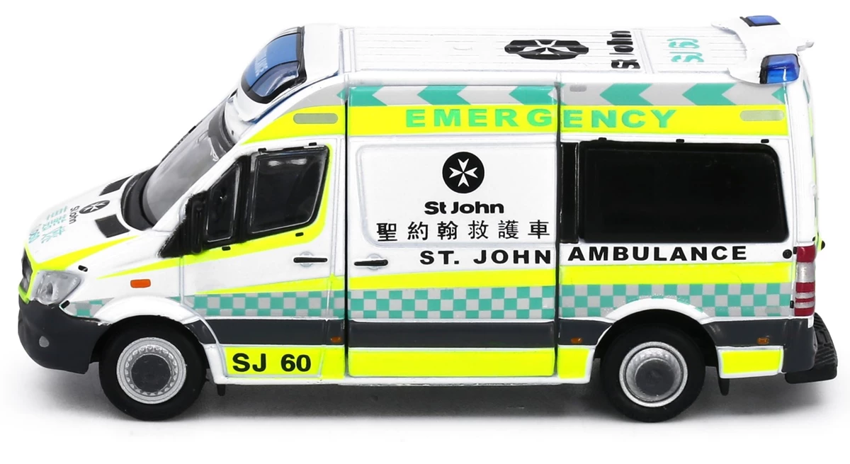 Tiny City 1/76 #166 Mercedes-Benz Sprinter St.John Ambulance (SJ60) Model Car