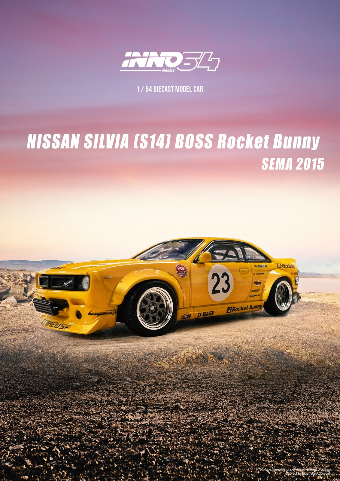 INNO64 1/64 Nissan silvia (s14) boss "rocket bunny" sema 2015