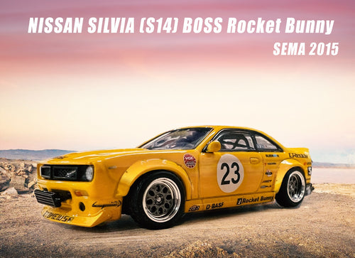 Load image into Gallery viewer, INNO64 1/64 Nissan silvia (s14) boss "rocket bunny" sema 2015
