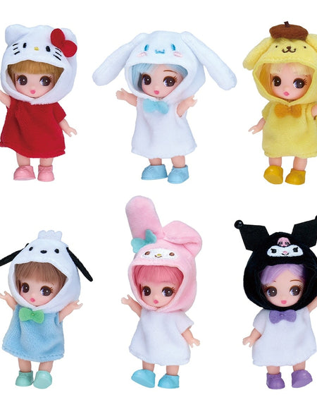 Takara Tomy Petit Licca-chan Licca Sanrio Character Collection Doll Fullset of 6
