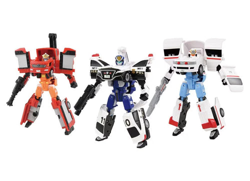 Load image into Gallery viewer, Takara Tomy Tomica Joblabor Police Fire Engine &amp; Ambulance DX Entry Set 2024
