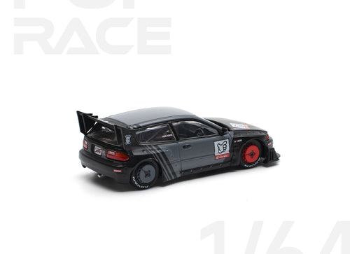 Load image into Gallery viewer, POPRACE 1/64 PANDEM CIVIC EG6 "KANJOZOKU" Diecast Model Car
