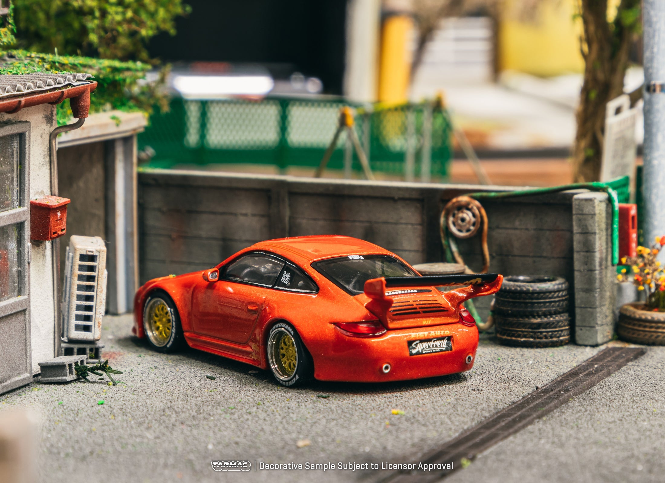 Tarmac Works 1/64 Old & New 997 Red Metallic Diecast model car