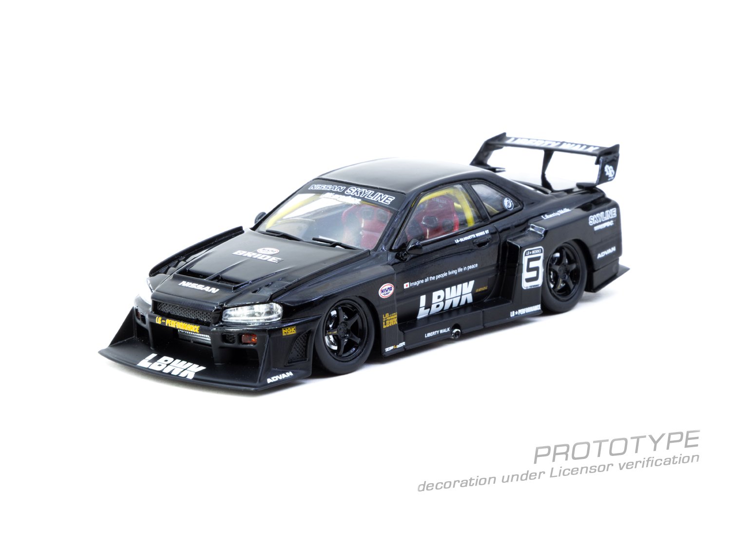 Tarmac Works 1:43 LB-ER34 Super Silhouette SKYLINE Black