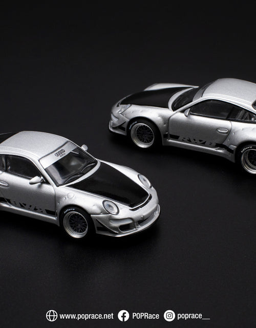 Load image into Gallery viewer, POPRACE 1/64 RWB 997 Silver Diecast Model Car
