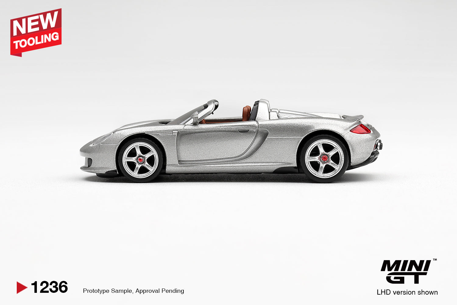 (Pre-order) Mini GT 1/64 #1236 Porsche Carrera GT GT Silver LHD