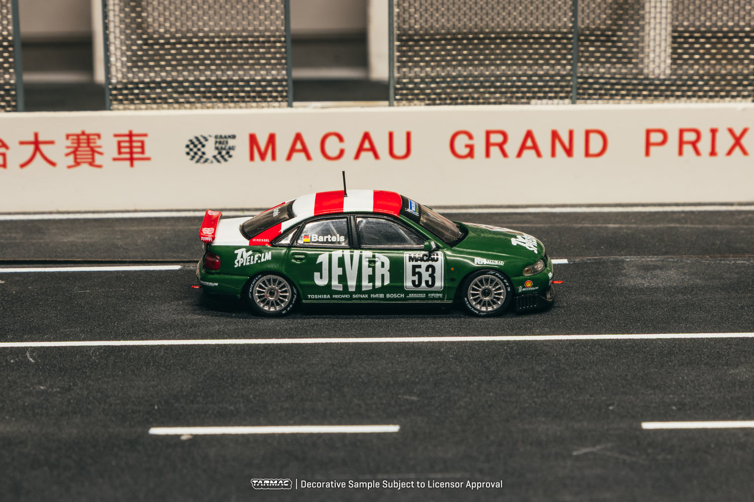 (Pre-order) Tarmac Works Audi A4 quattro Macau Guia Race 1999 Diecast Model Car