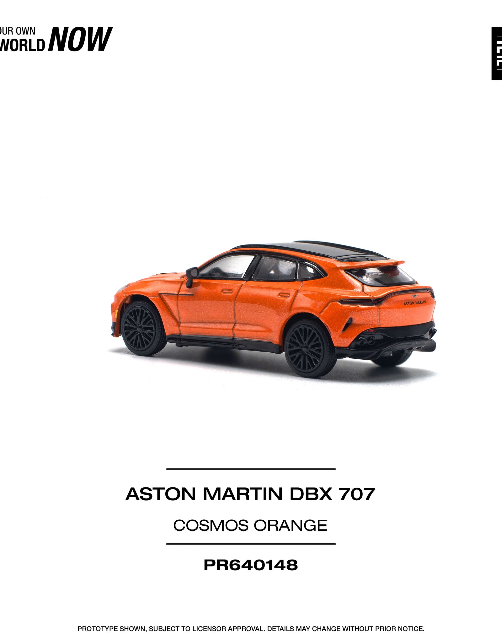 POPRACE 1/64 ASTON MARTIN DBX 707 - COSMOS ORANGE Model Car