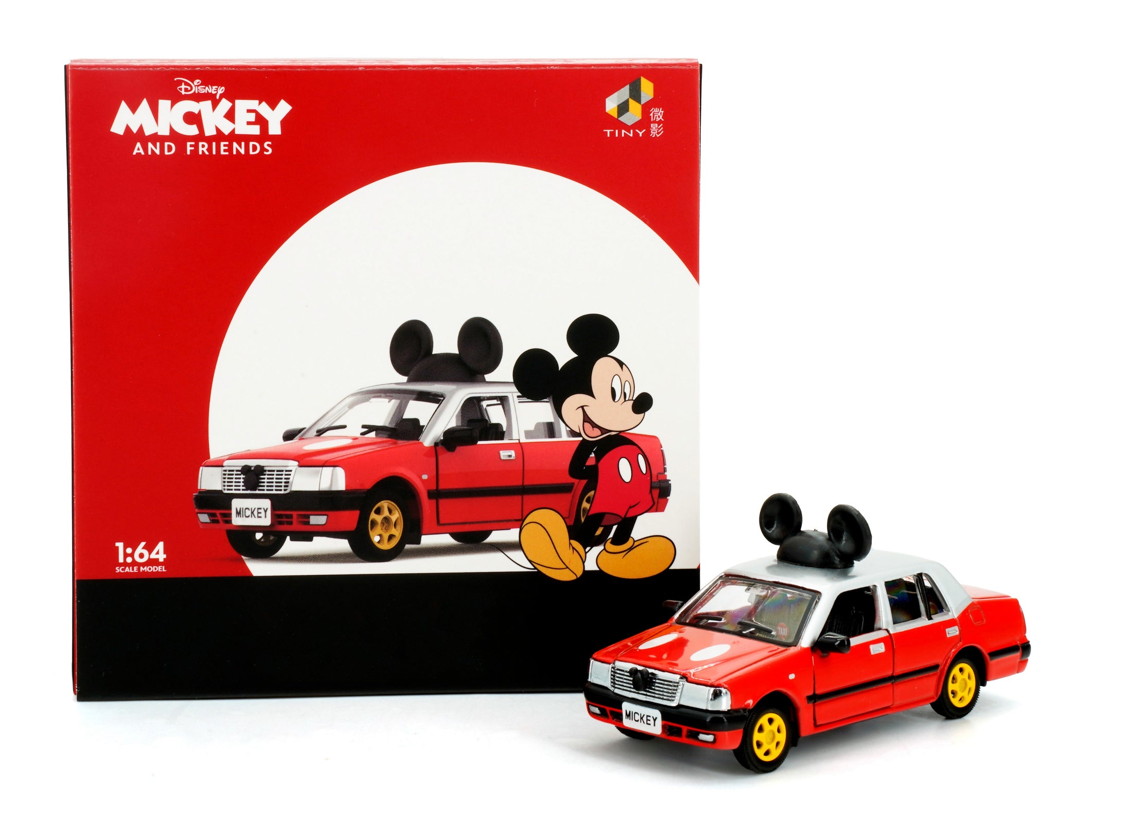 TINY x Disney Vehicle - 1/72 Hong Kong Urban Taxi x Mickey Model Car