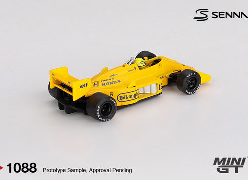 Load image into Gallery viewer, (Pre-order) MINI GT #1088 Lotus 99T 12 Ayrton Senna 1987 Monaco GrandPrix Winner
