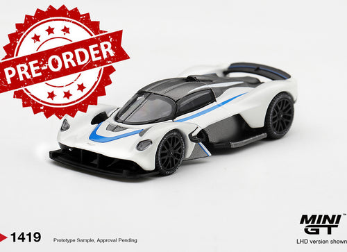 Load image into Gallery viewer, (Pre-order) Mini GT #1419 Aston Martin Valkyrie Escaping White Diecast Model Car
