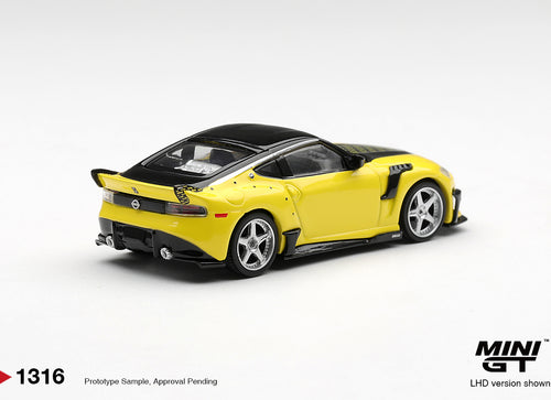 Load image into Gallery viewer, (Pre-order) Mini GT #1316 Nissan Fairlady Z VeilSide FFZ400 Ikazuchi Yellow RHD
