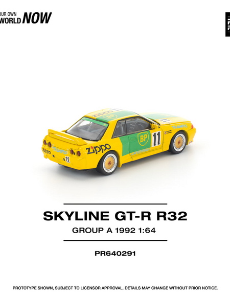 POPRACE 1/64 GT-R R32 GROUP A 1992 Diecast Model Car