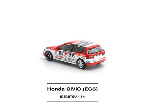 Load image into Gallery viewer, (Pre-order) POP RACE 1/64 HONDA CIVIC (EG6) IDEMITSU Diecast Model Car #PR640510
