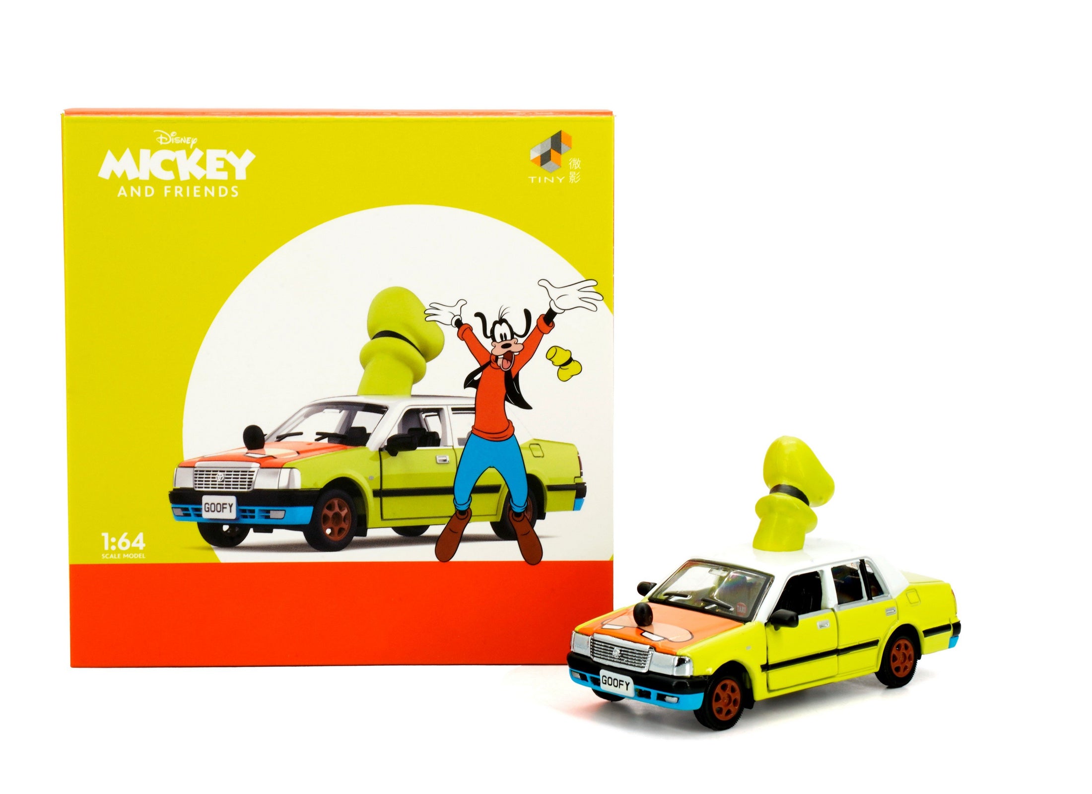 TINY x Disney Vehicle - 1/72 Hong Kong Urban Taxi x Goofy Model Car