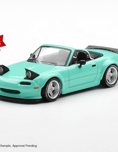 (Pre-order) Mini GT #1249 Mazda MX-5 (NA) Pandem Mint Green LHD Diecast Model