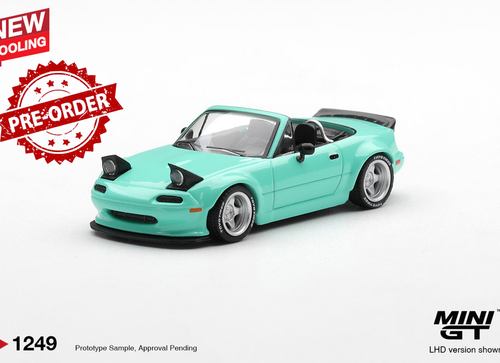 Load image into Gallery viewer, (Pre-order) Mini GT #1249 Mazda MX-5 (NA) Pandem Mint Green LHD Diecast Model
