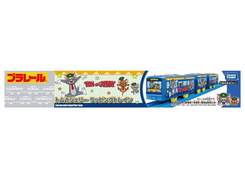 Load image into Gallery viewer, Takara Tomy Plarail Tom and Jerry Express Wrapping Train
