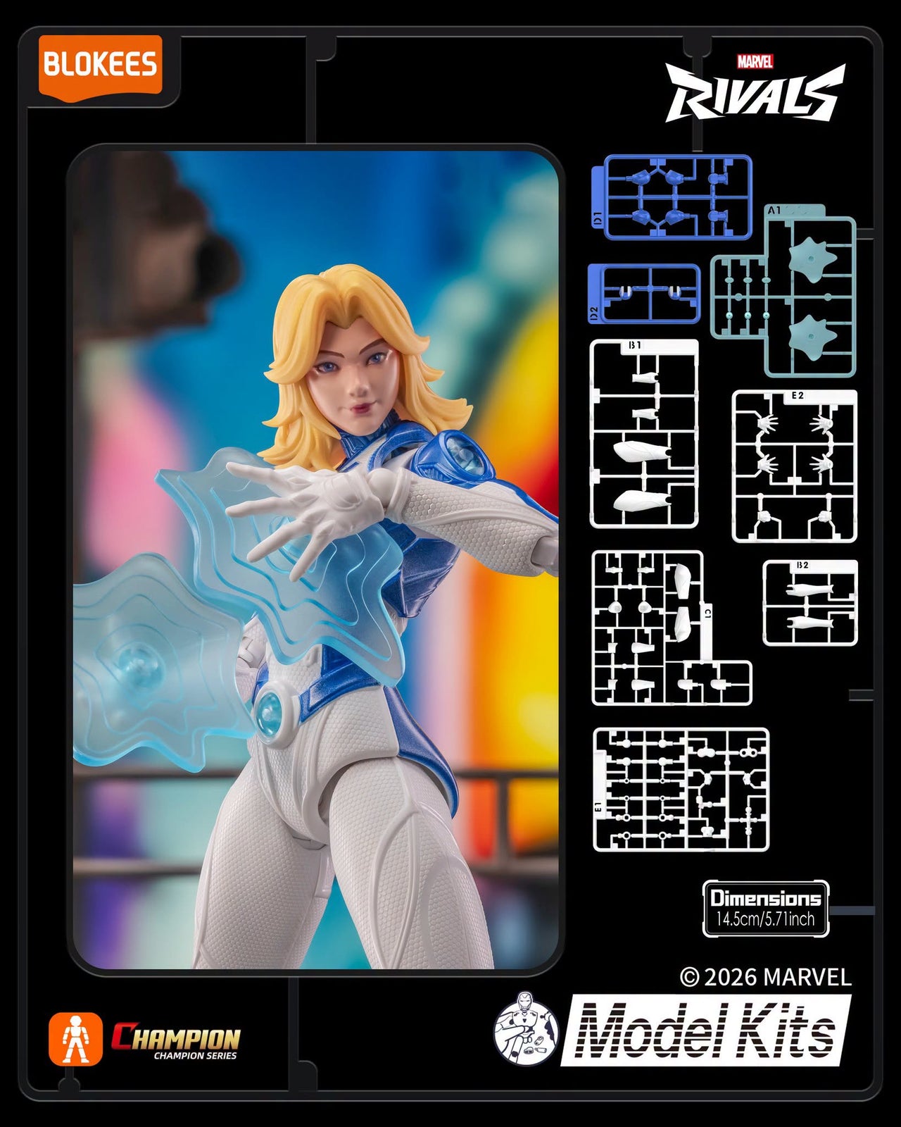Blokees Marvel Rivals Champion Class Invisible Woman Model Kits Action Figure